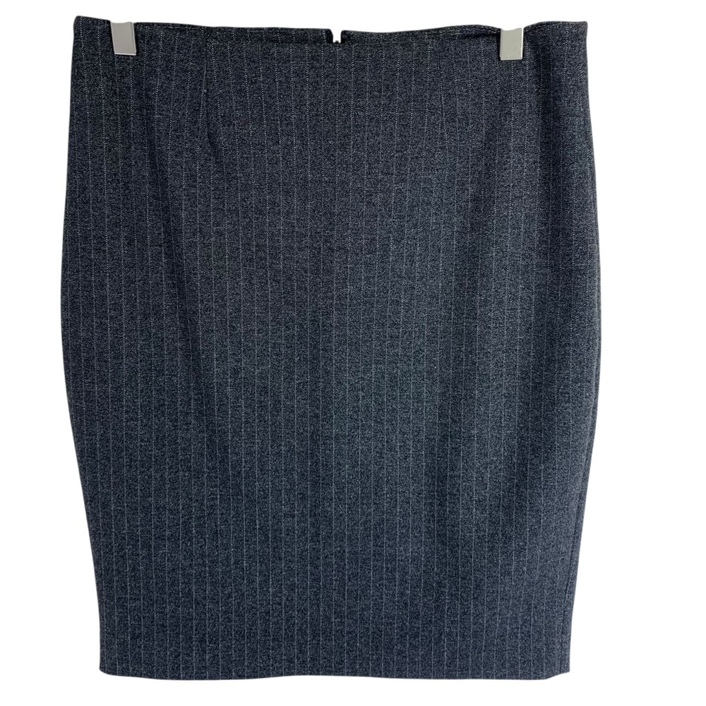 Le Chateau pinstripe Charcoal and grey  Pencil Skirt size8